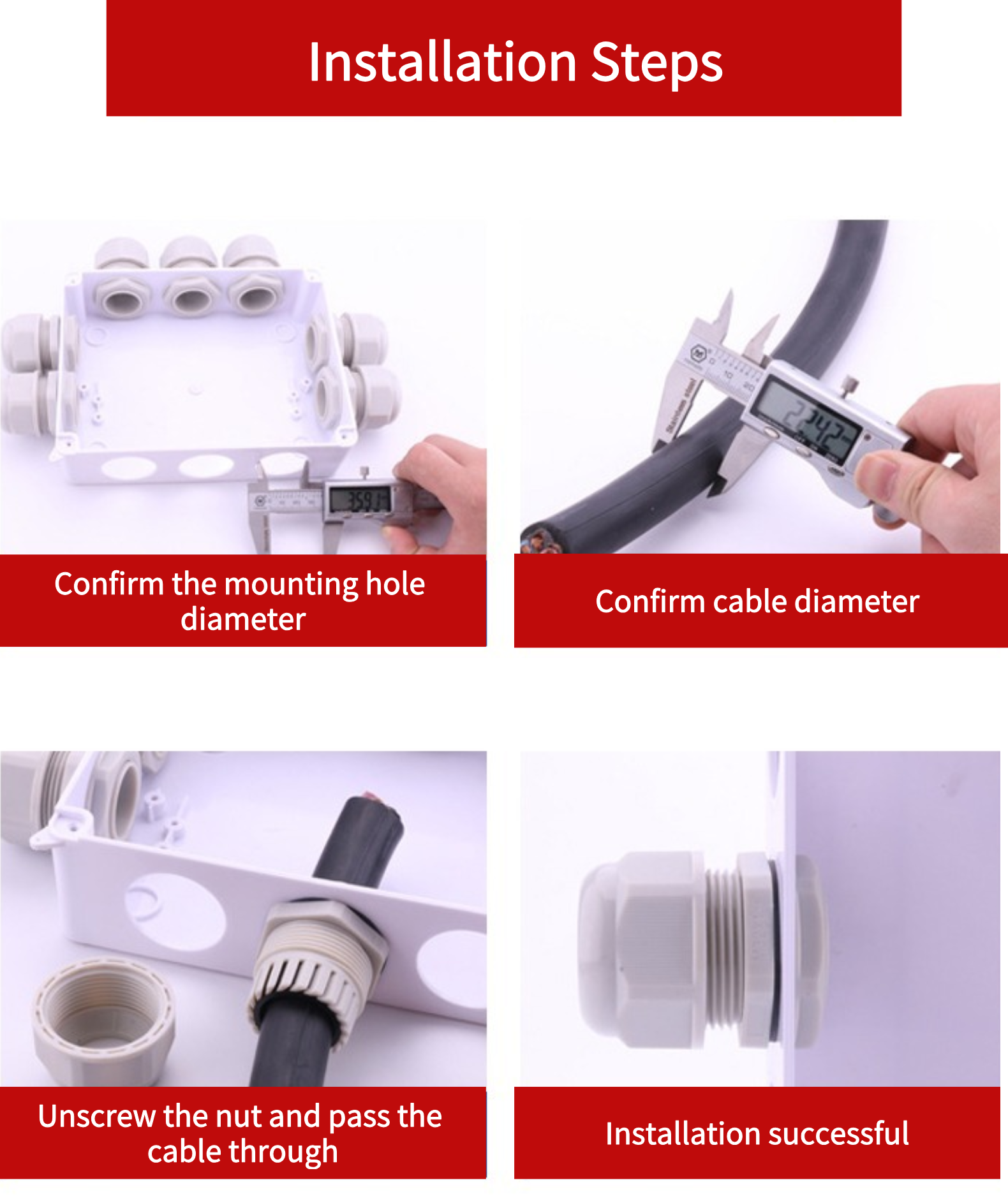 HOW TO INSTALL NYLON CABLE GLANDS